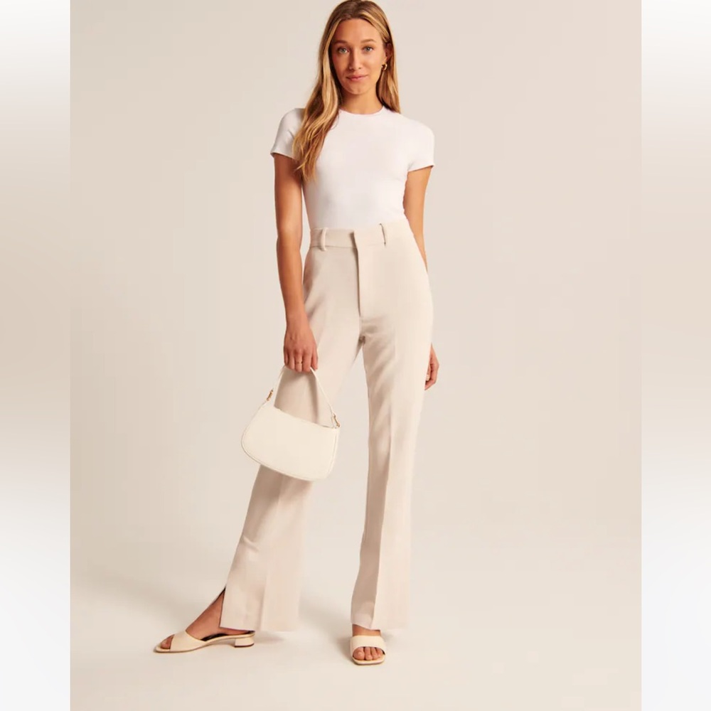 Tailored Split-Hem Flare Pants